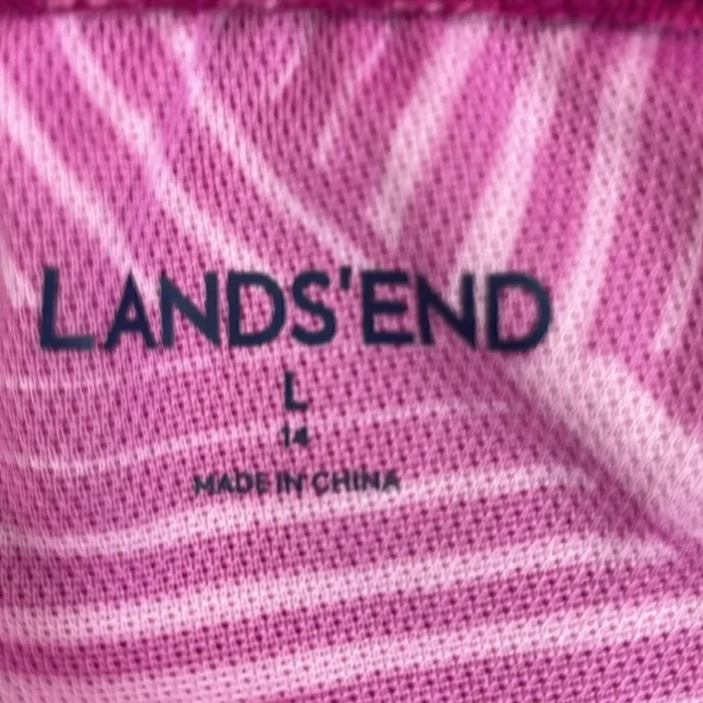 Lands’ End Pull on Long Leggings Bright Pink size L